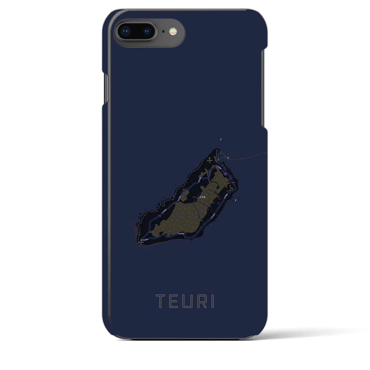 【天売(北海道)】地図柄iPhoneケース(バックカバータイプ)