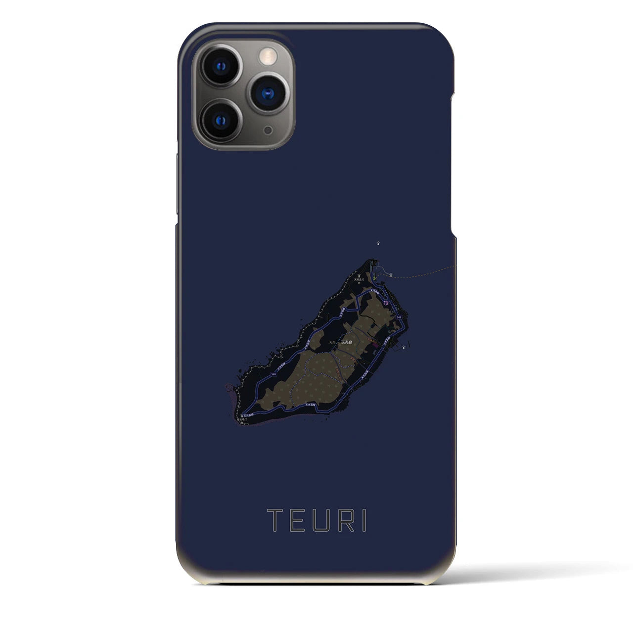 【天売(北海道)】地図柄iPhoneケース(バックカバータイプ)
