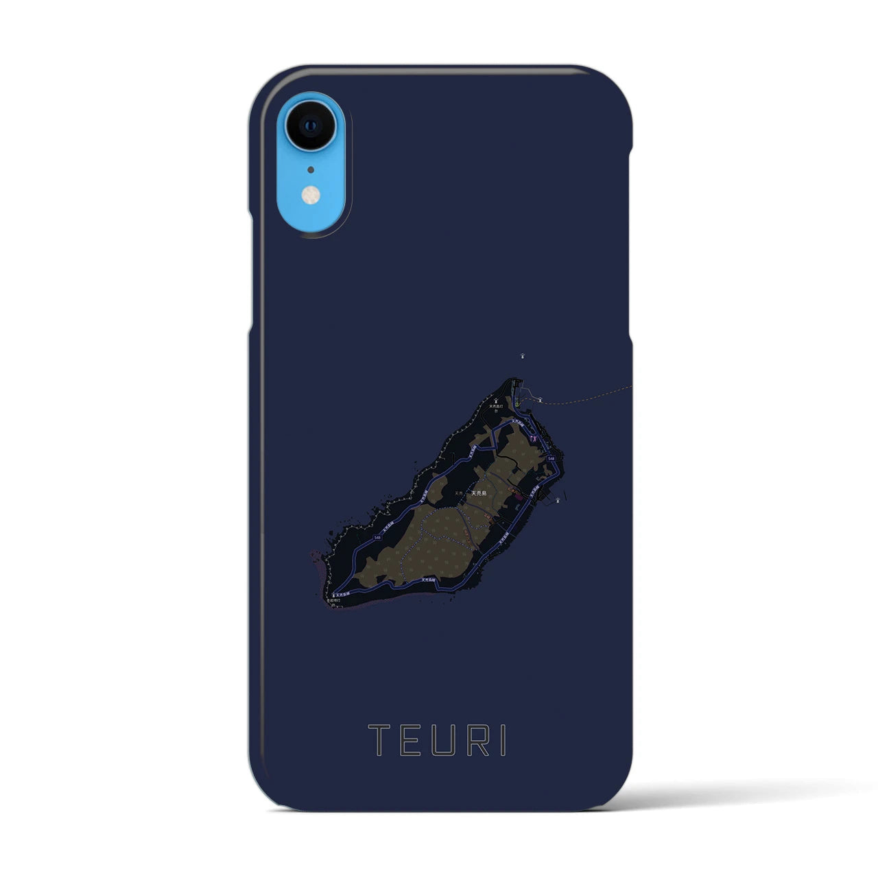 【天売(北海道)】地図柄iPhoneケース(バックカバータイプ)