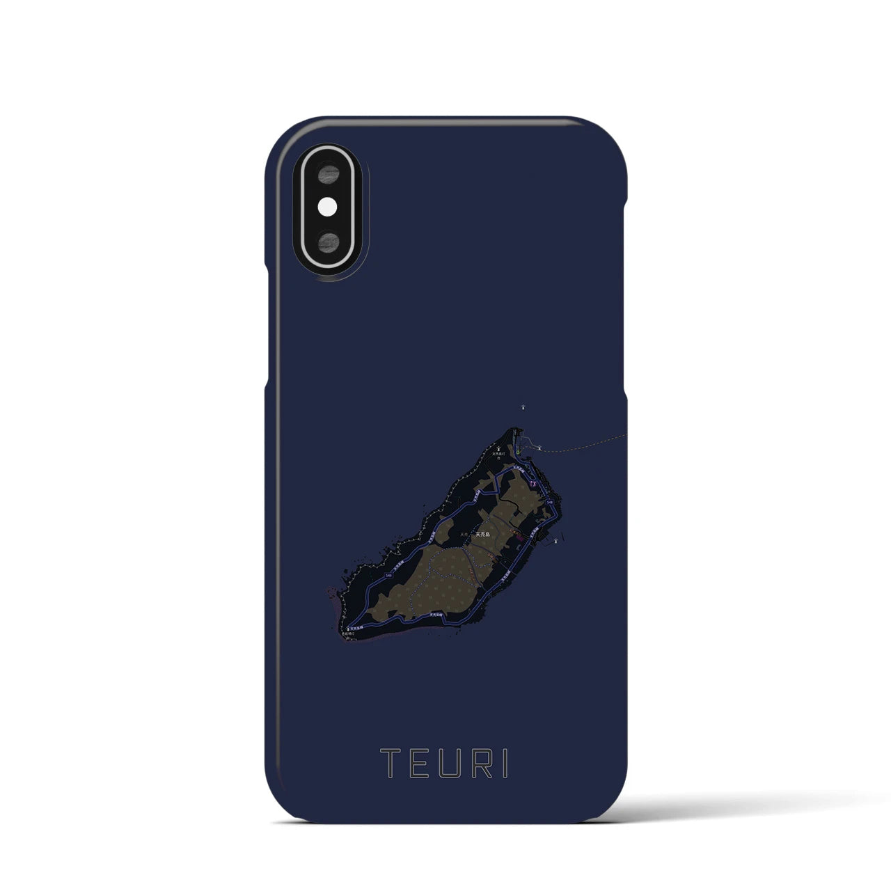 【天売(北海道)】地図柄iPhoneケース(バックカバータイプ)