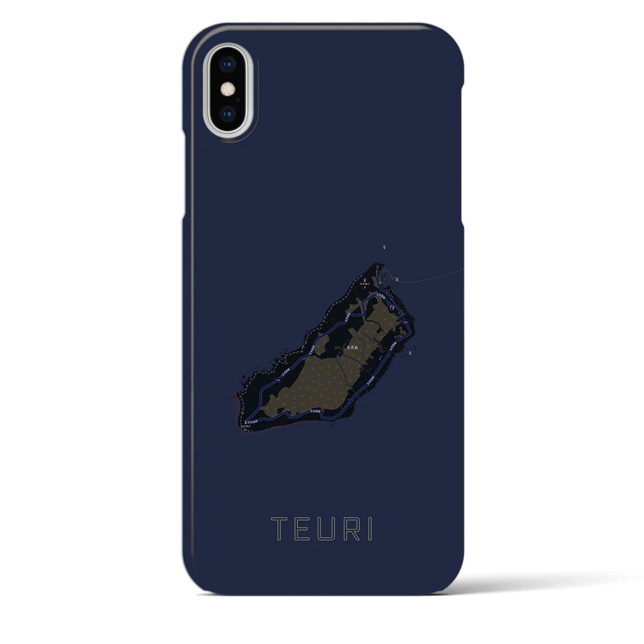【天売(北海道)】地図柄iPhoneケース(バックカバータイプ)