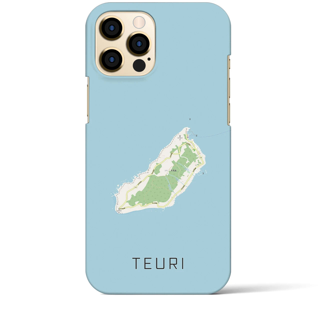 【天売(北海道)】地図柄iPhoneケース(バックカバータイプ)