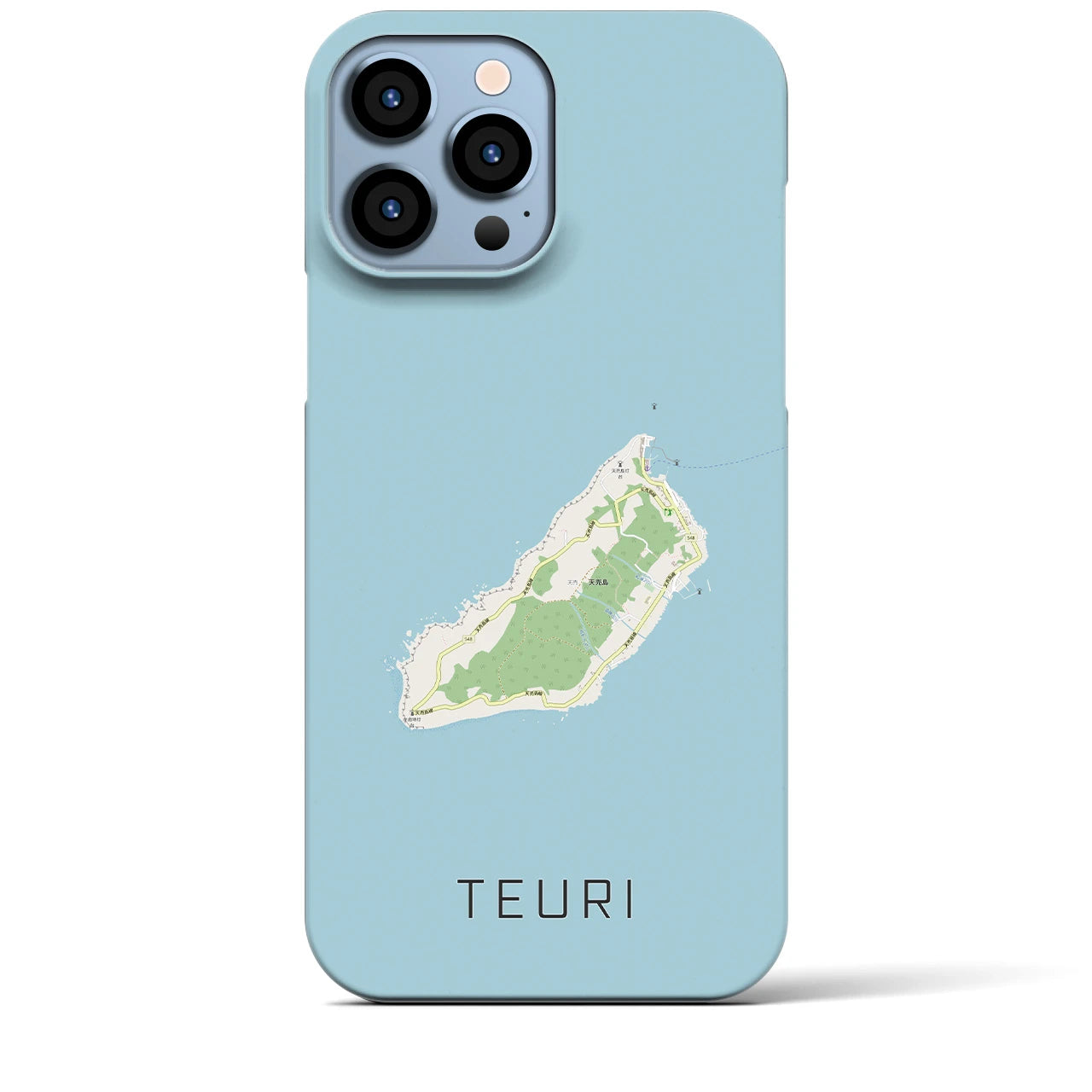【天売(北海道)】地図柄iPhoneケース(バックカバータイプ)