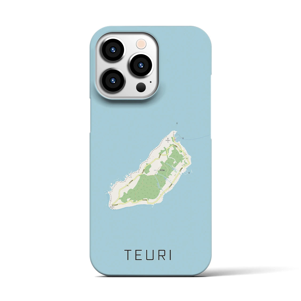 【天売(北海道)】地図柄iPhoneケース(バックカバータイプ)
