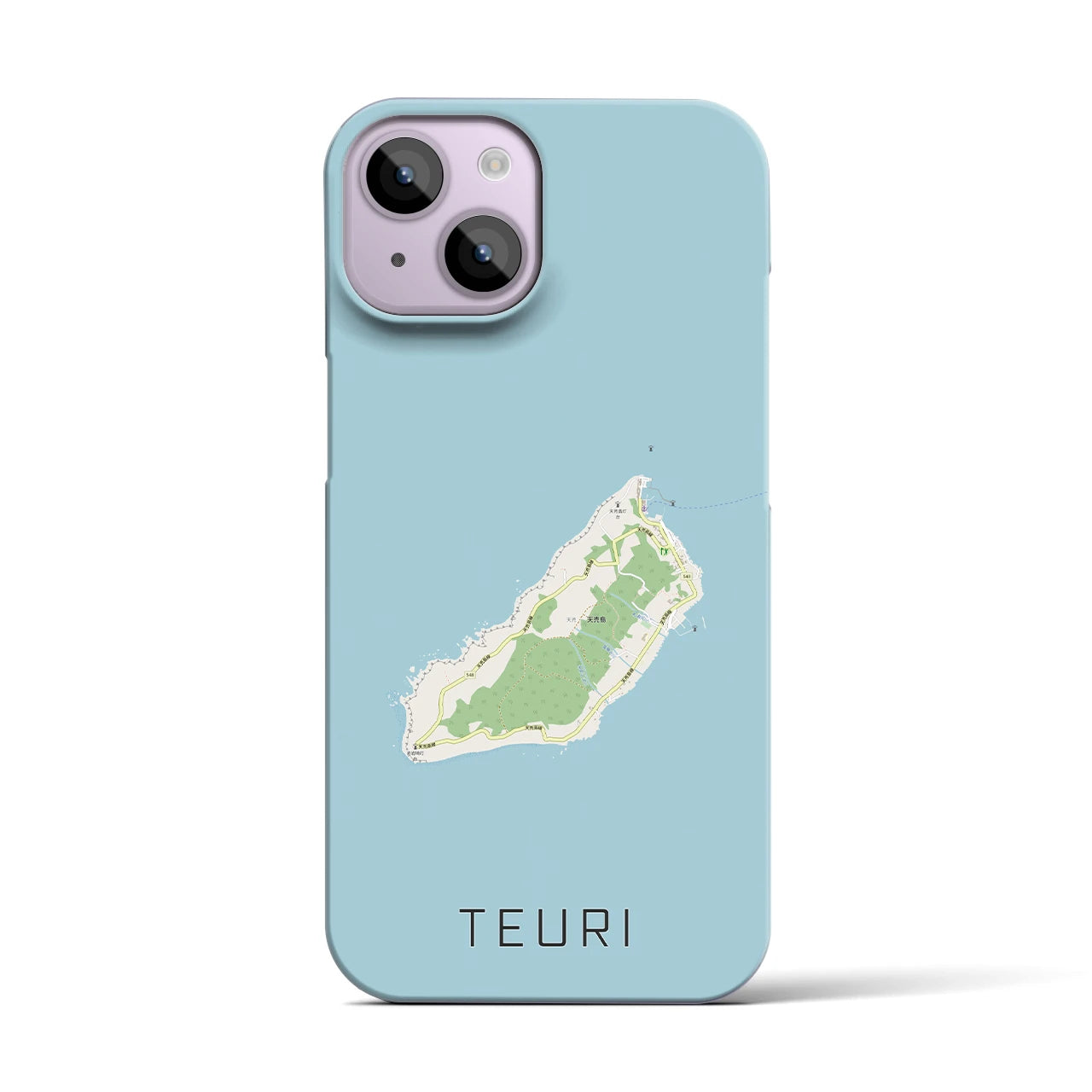 【天売(北海道)】地図柄iPhoneケース(バックカバータイプ)