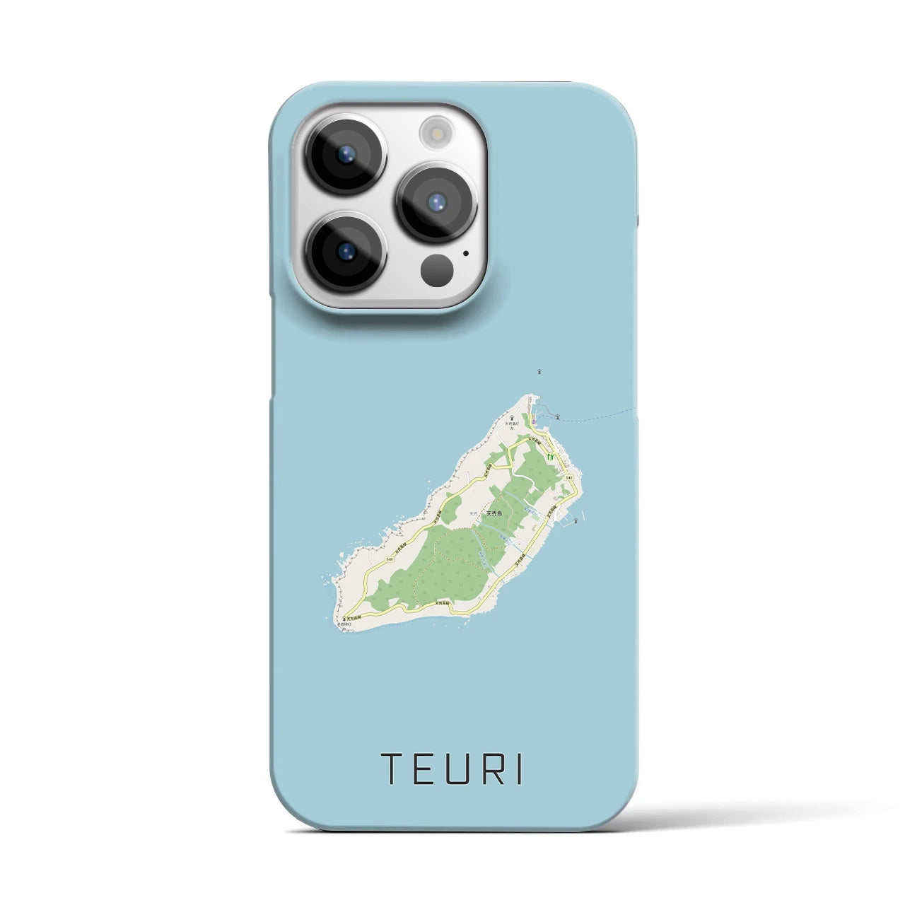 【天売(北海道)】地図柄iPhoneケース(バックカバータイプ)