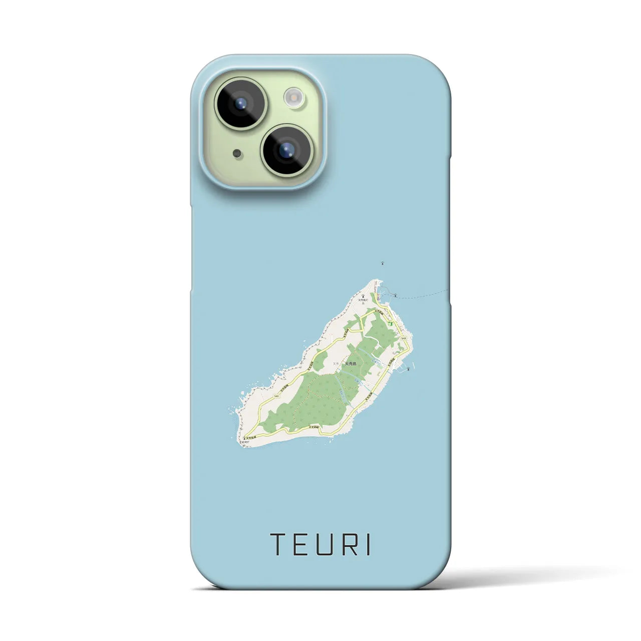 【天売(北海道)】地図柄iPhoneケース(バックカバータイプ)