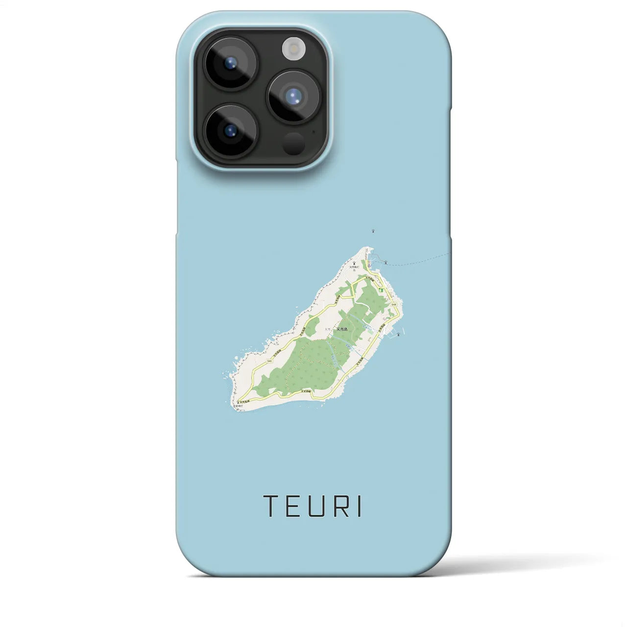 【天売(北海道)】地図柄iPhoneケース(バックカバータイプ)