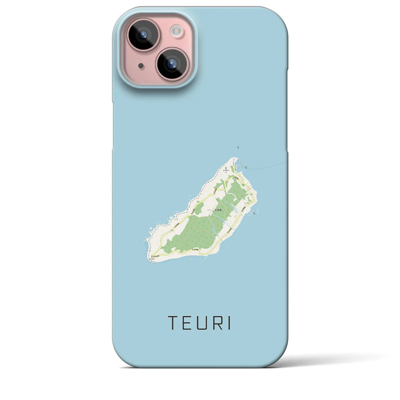 【天売(北海道)】地図柄iPhoneケース(バックカバータイプ)