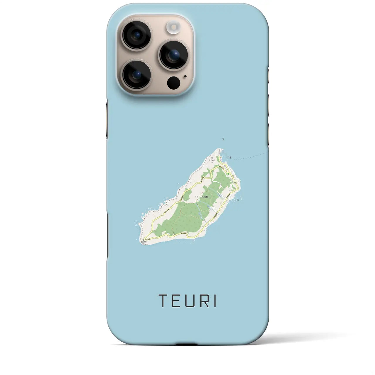 【天売(北海道)】地図柄iPhoneケース(バックカバータイプ)