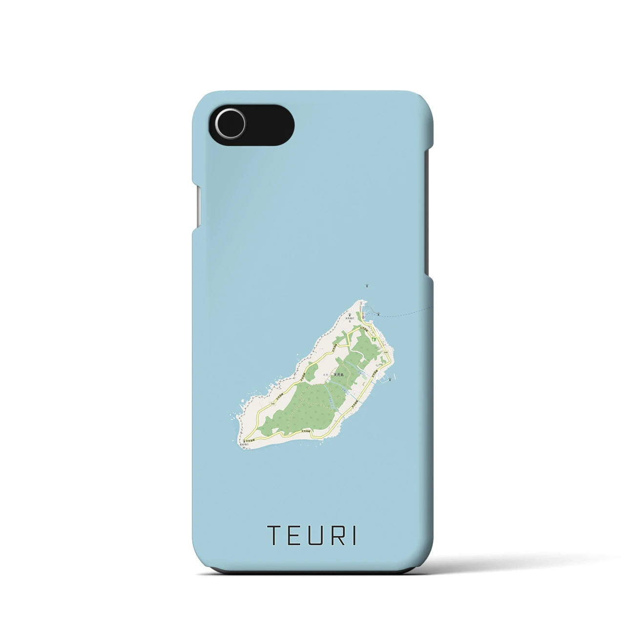 【天売(北海道)】地図柄iPhoneケース(バックカバータイプ)