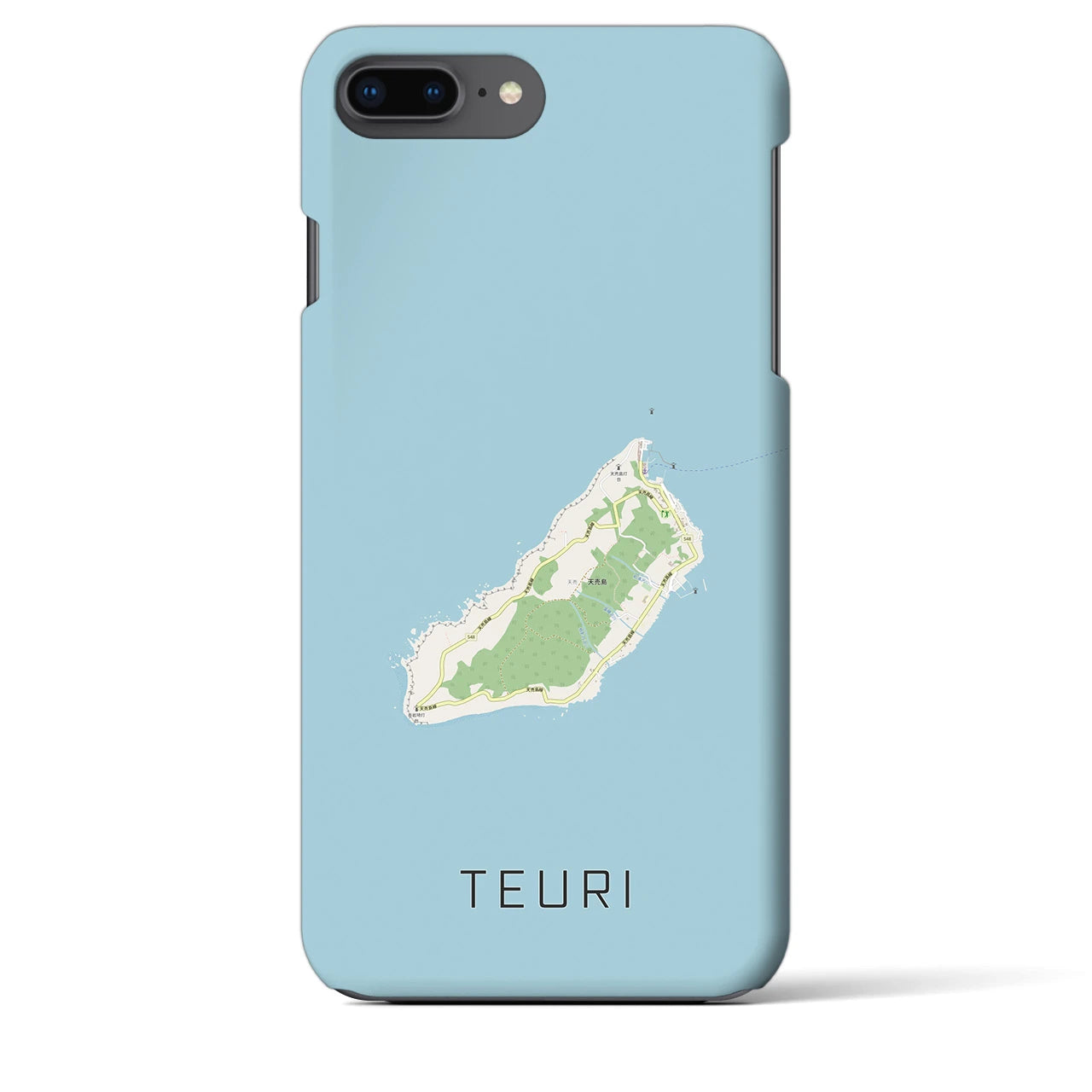 【天売(北海道)】地図柄iPhoneケース(バックカバータイプ)