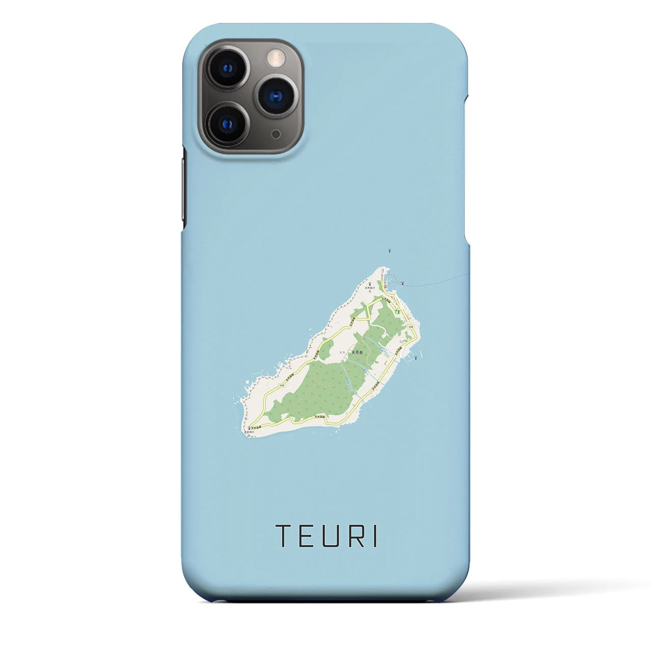 【天売(北海道)】地図柄iPhoneケース(バックカバータイプ)