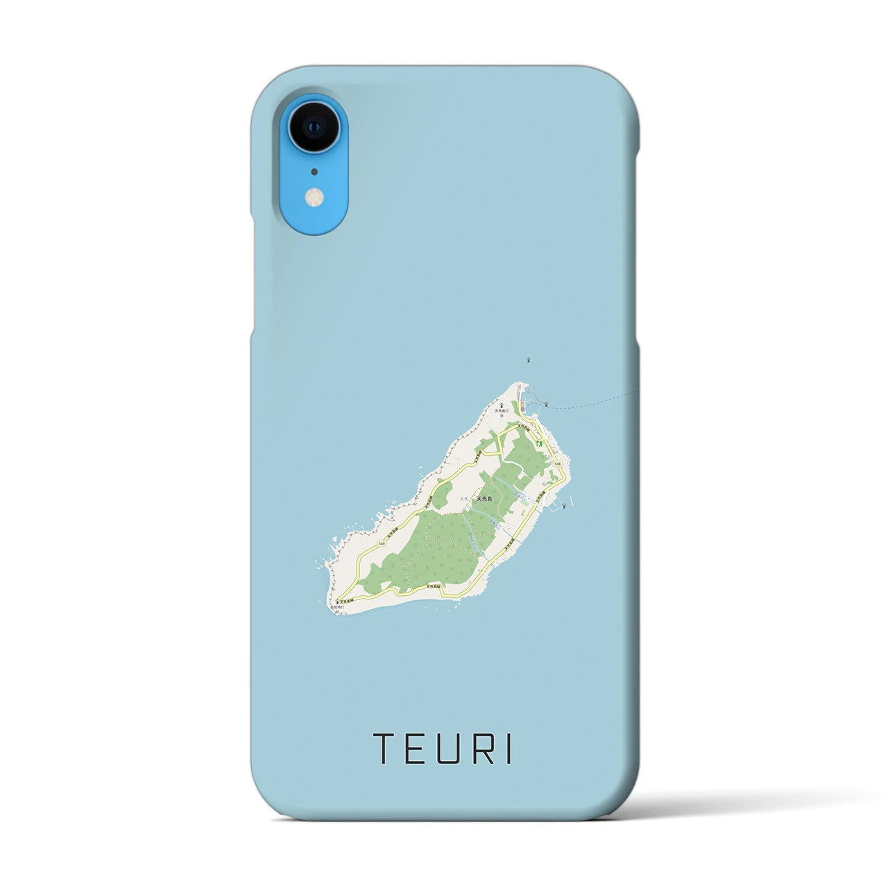 【天売(北海道)】地図柄iPhoneケース(バックカバータイプ)