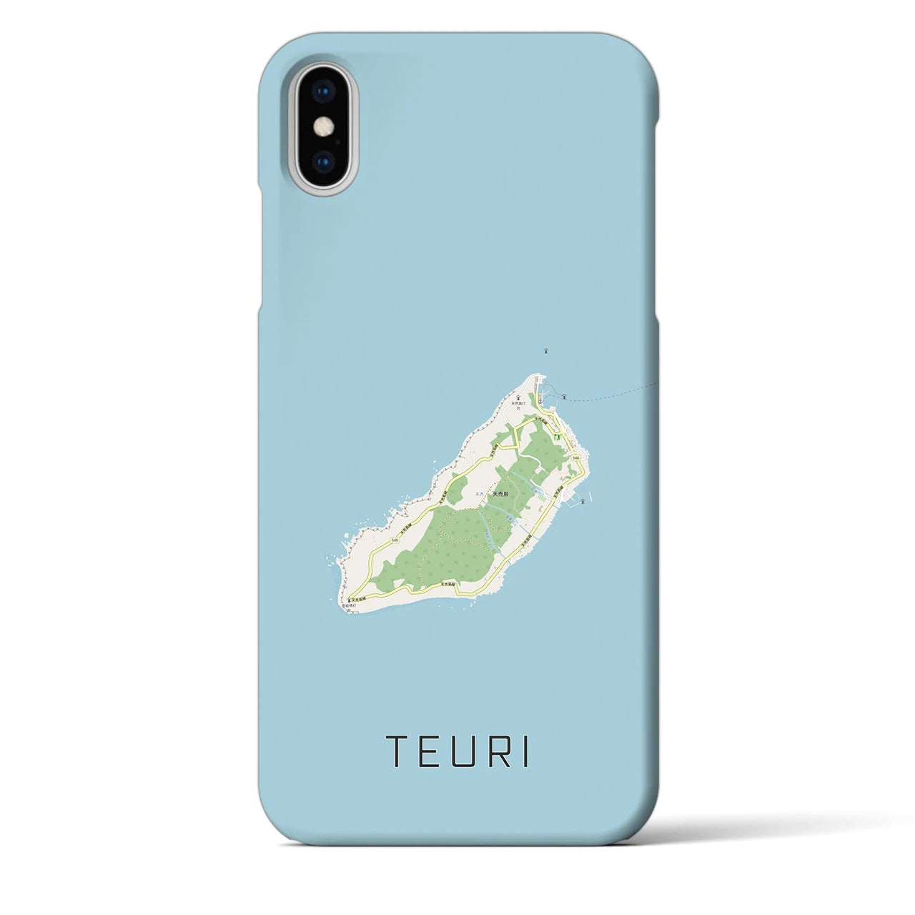 【天売(北海道)】地図柄iPhoneケース(バックカバータイプ)