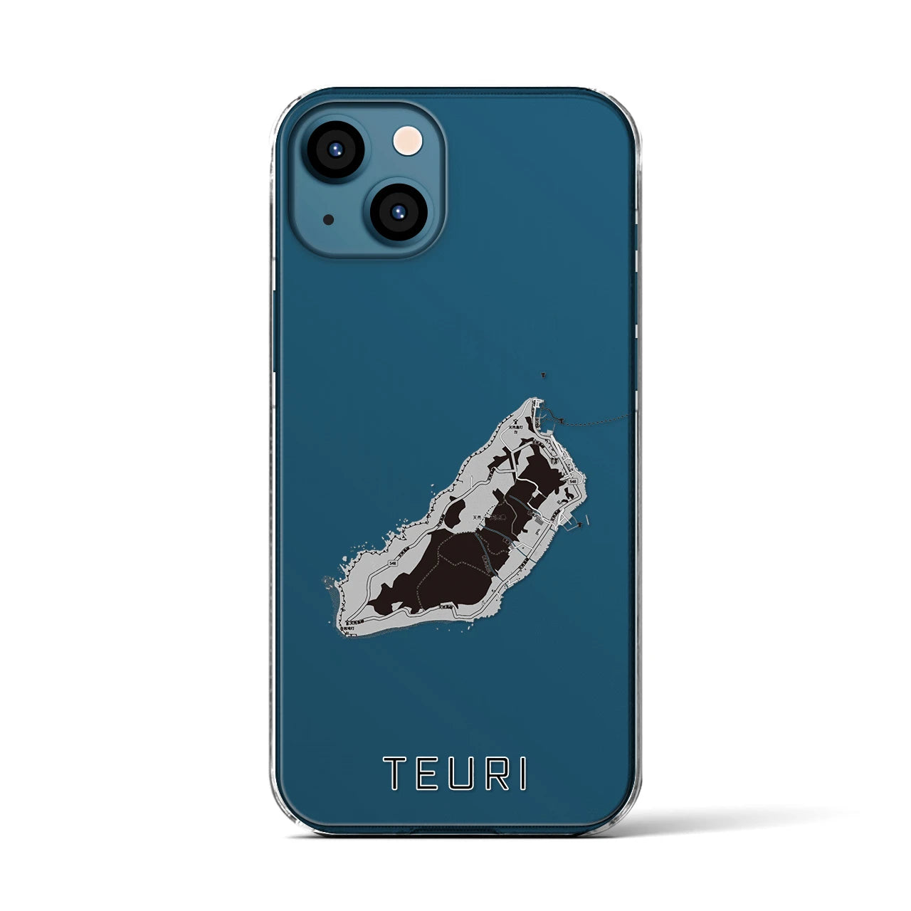 【天売(北海道)】地図柄iPhoneケース(クリアタイプ)