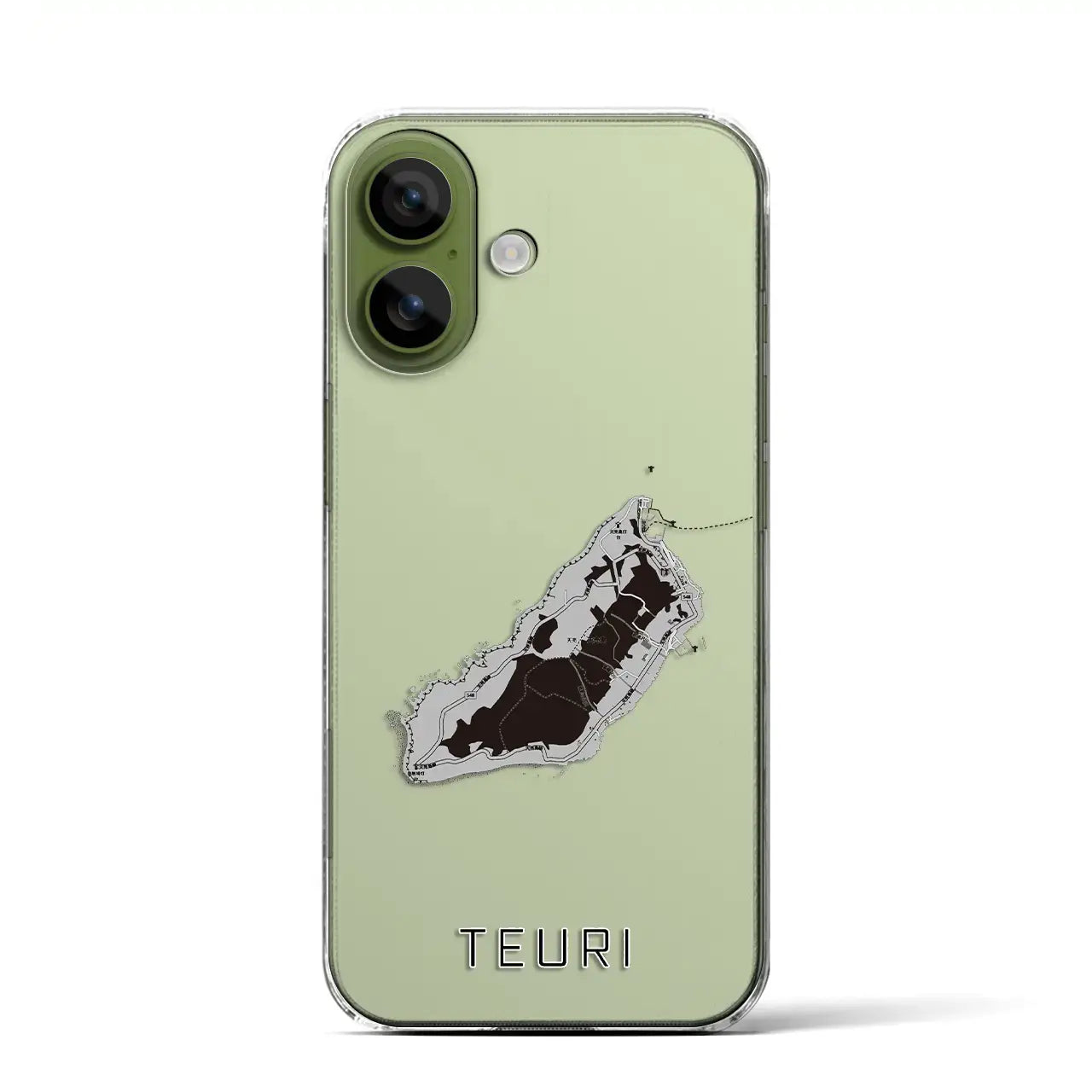 【天売(北海道)】地図柄iPhoneケース(クリアタイプ)