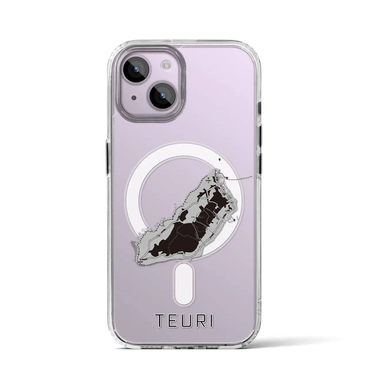 【天売(北海道)】地図柄iPhoneケース(MagSafeタイプ)
