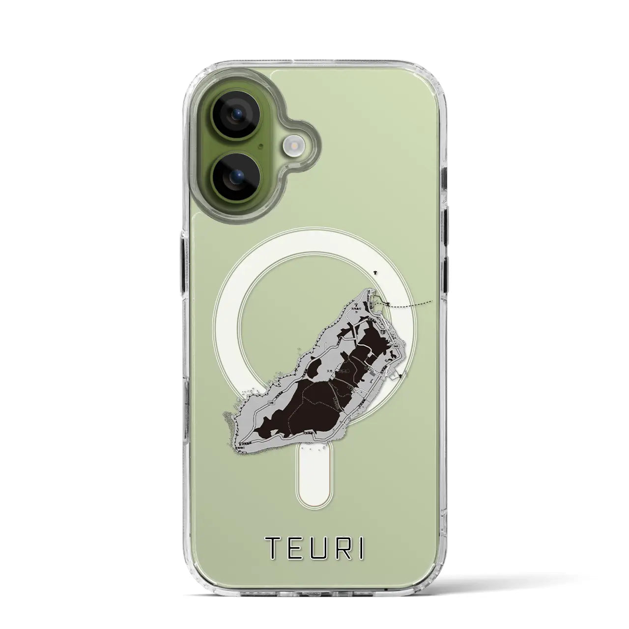【天売(北海道)】地図柄iPhoneケース(MagSafeタイプ)