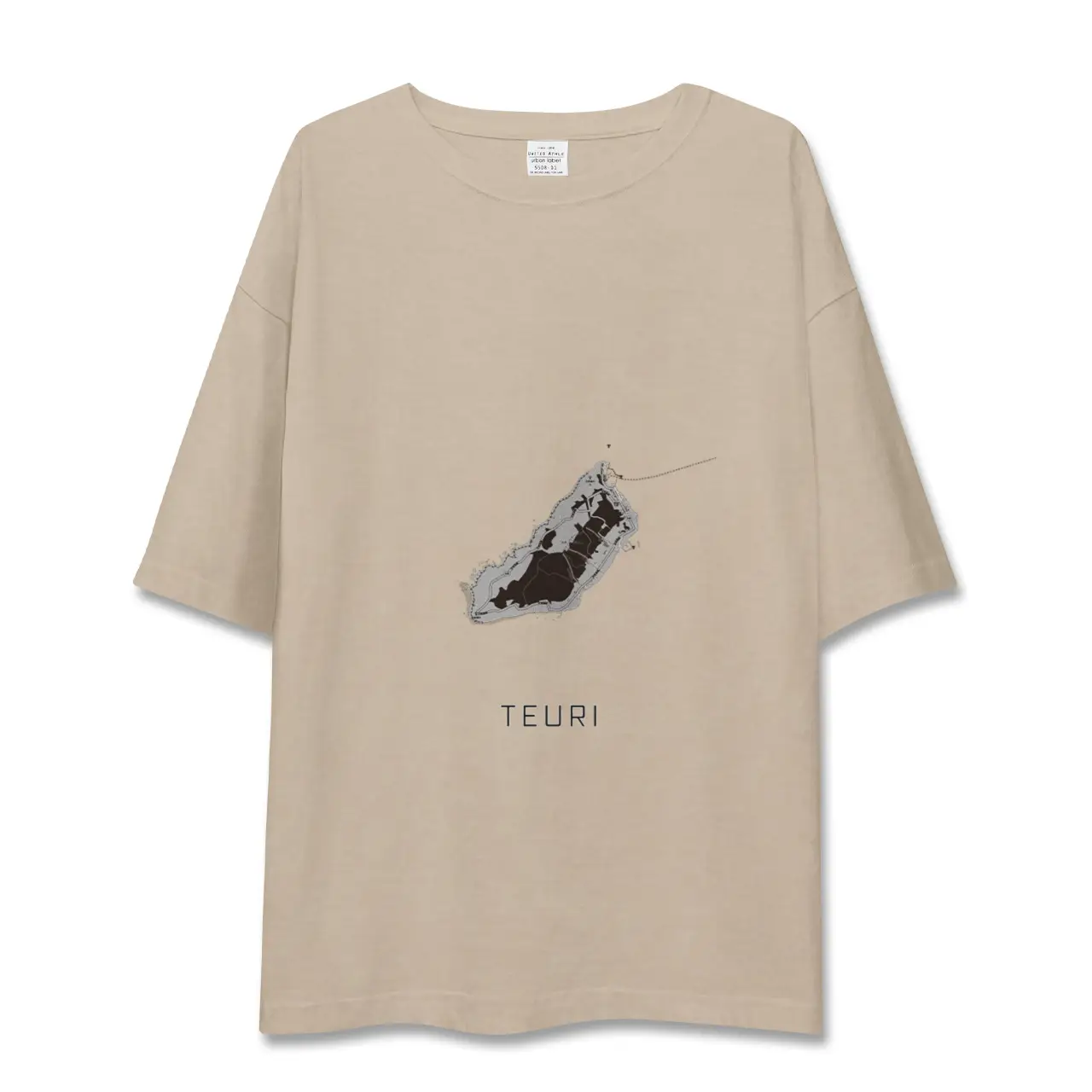 【天売(北海道)】地図柄ビッグシルエットTシャツ