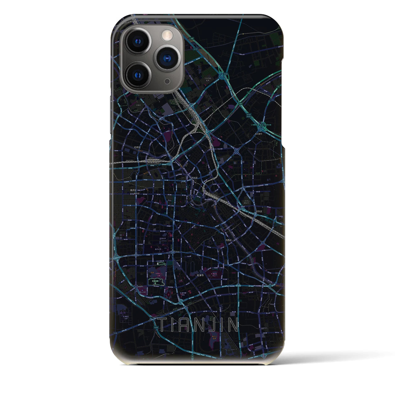 【天津(中華人民共和国)】地図柄iPhoneケース(バックカバータイプ)