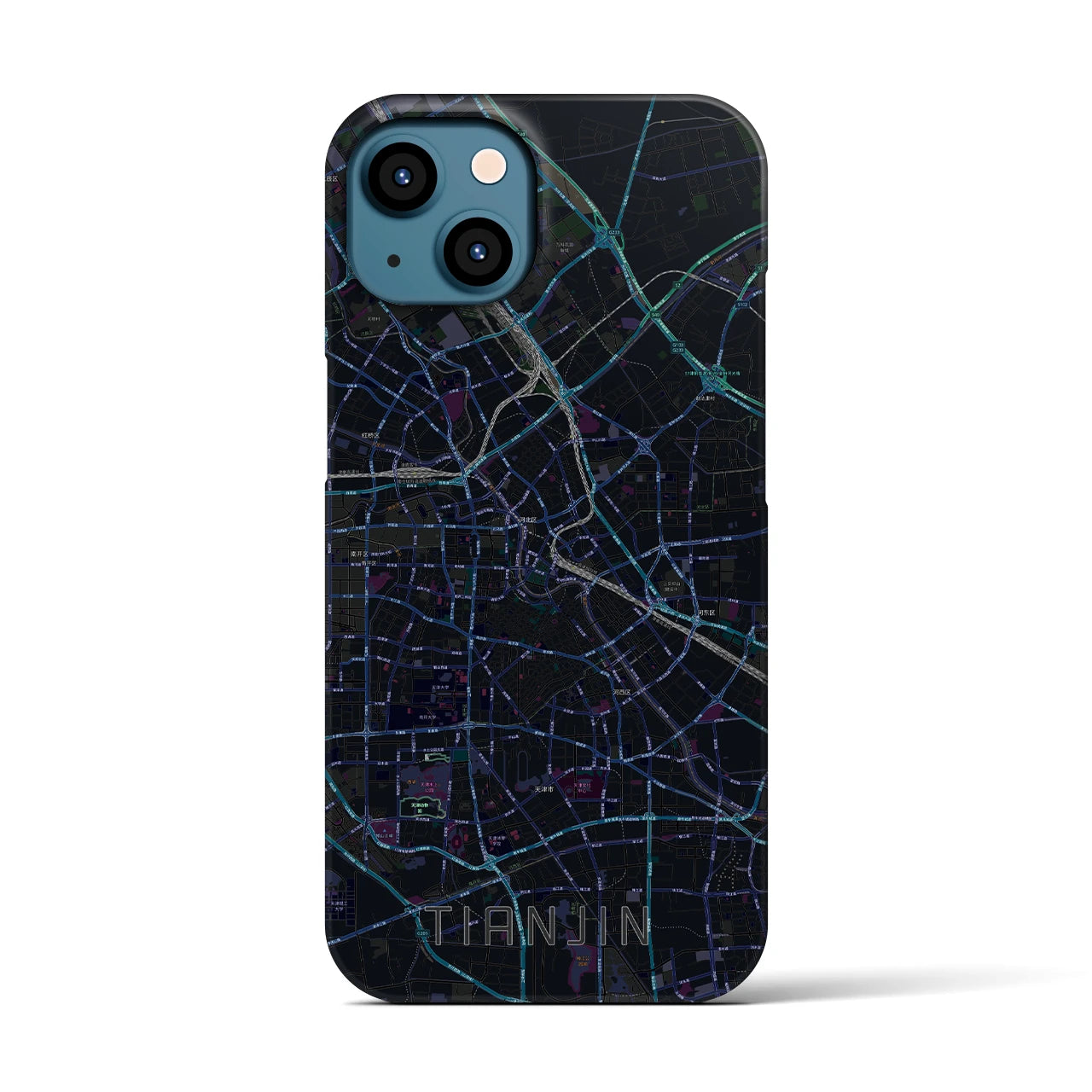 【天津(中華人民共和国)】地図柄iPhoneケース(バックカバータイプ)