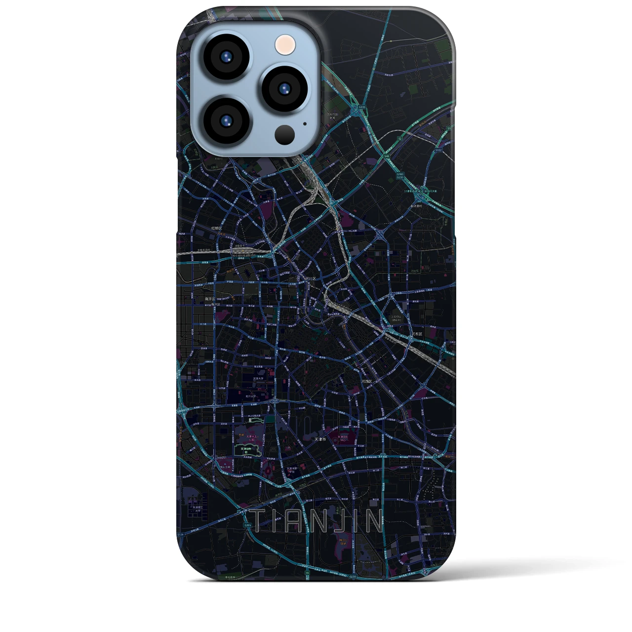 【天津(中華人民共和国)】地図柄iPhoneケース(バックカバータイプ)