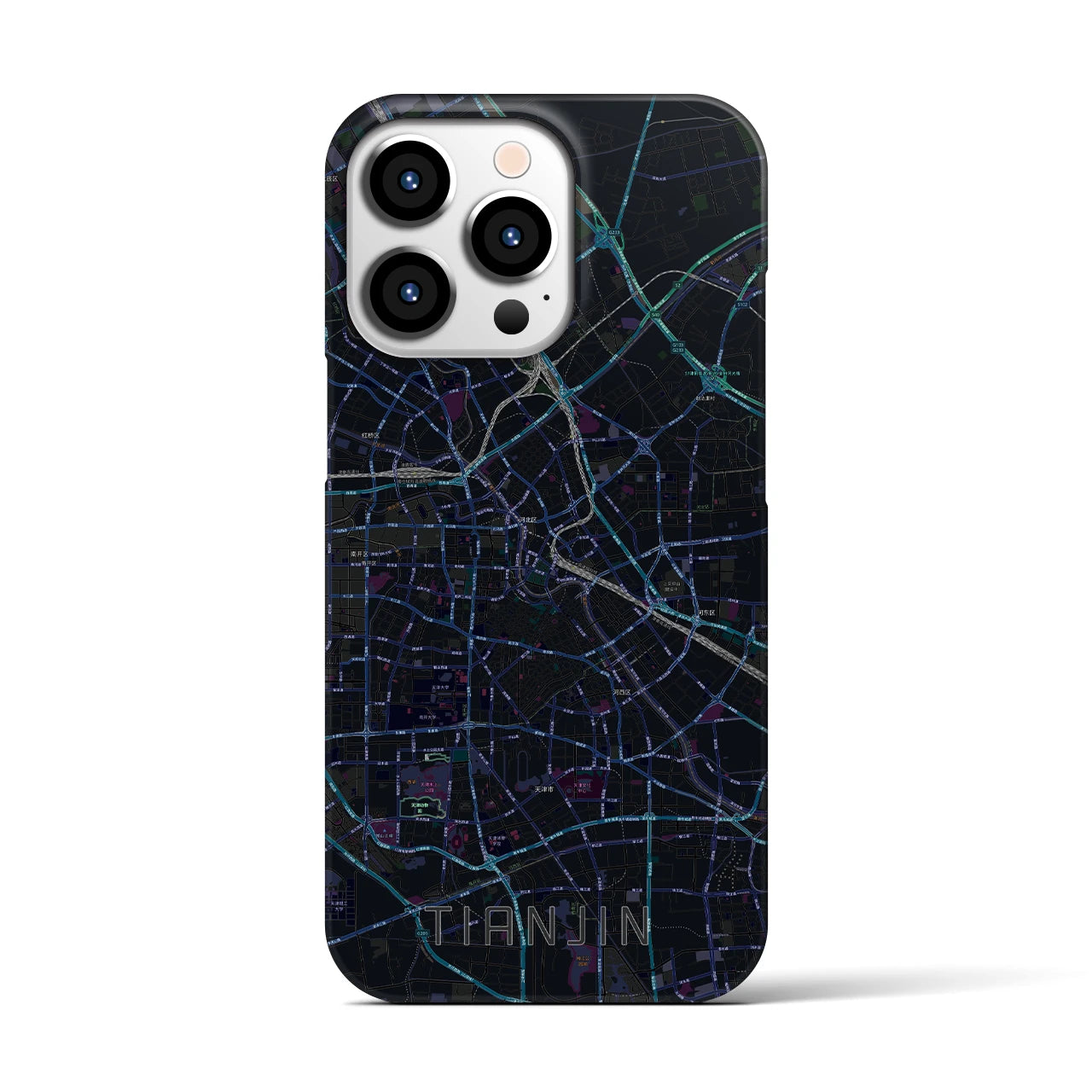 【天津(中華人民共和国)】地図柄iPhoneケース(バックカバータイプ)