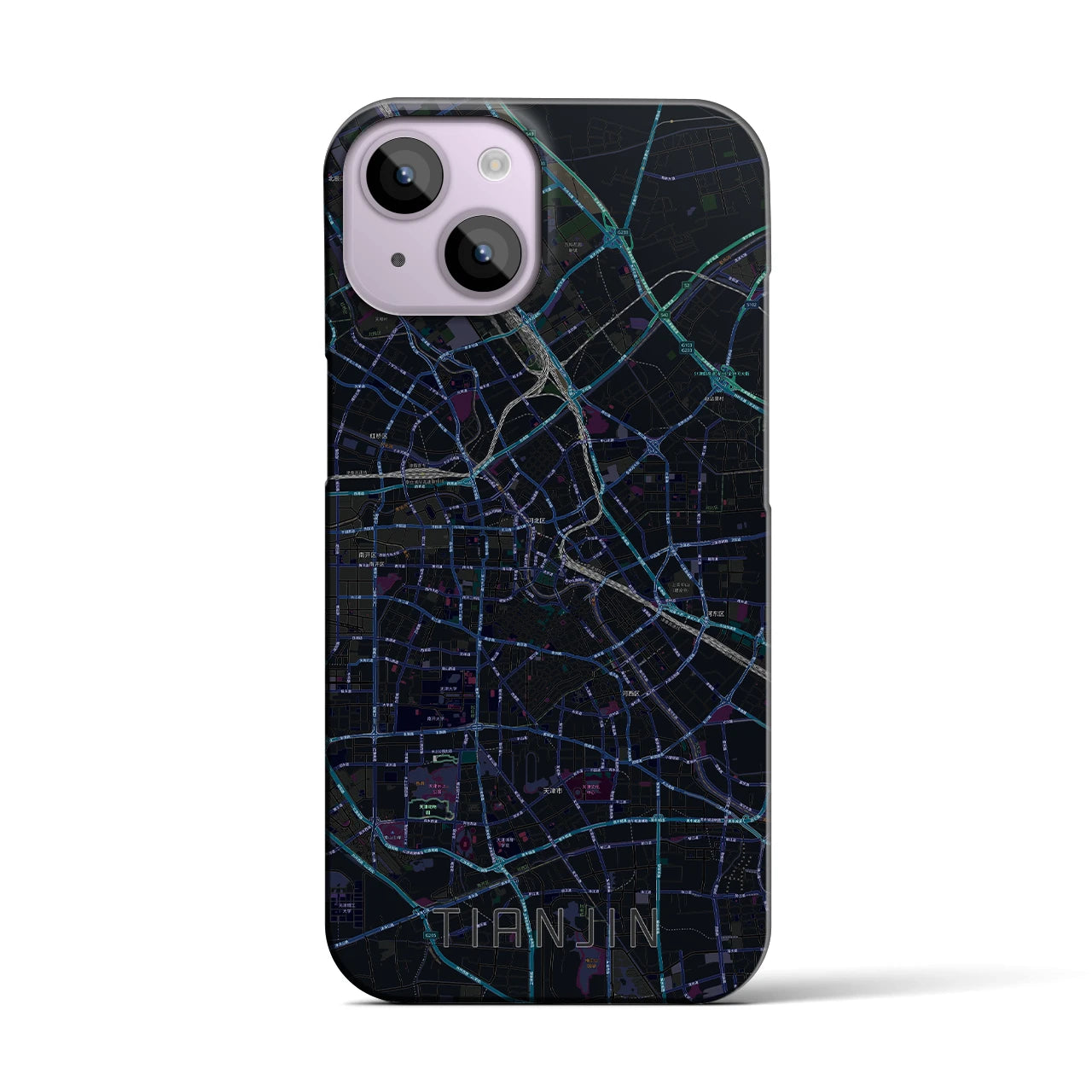 【天津(中華人民共和国)】地図柄iPhoneケース(バックカバータイプ)
