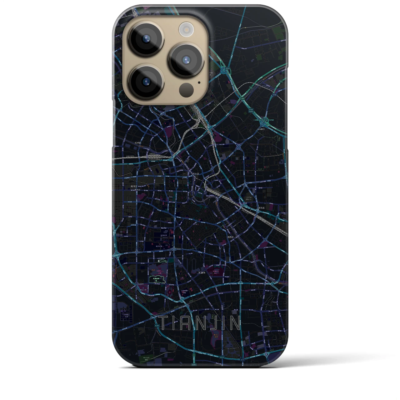 【天津(中華人民共和国)】地図柄iPhoneケース(バックカバータイプ)