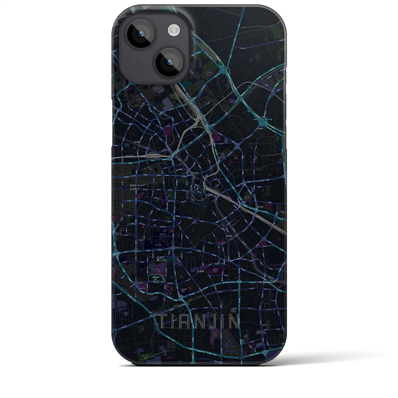 【天津(中華人民共和国)】地図柄iPhoneケース(バックカバータイプ)