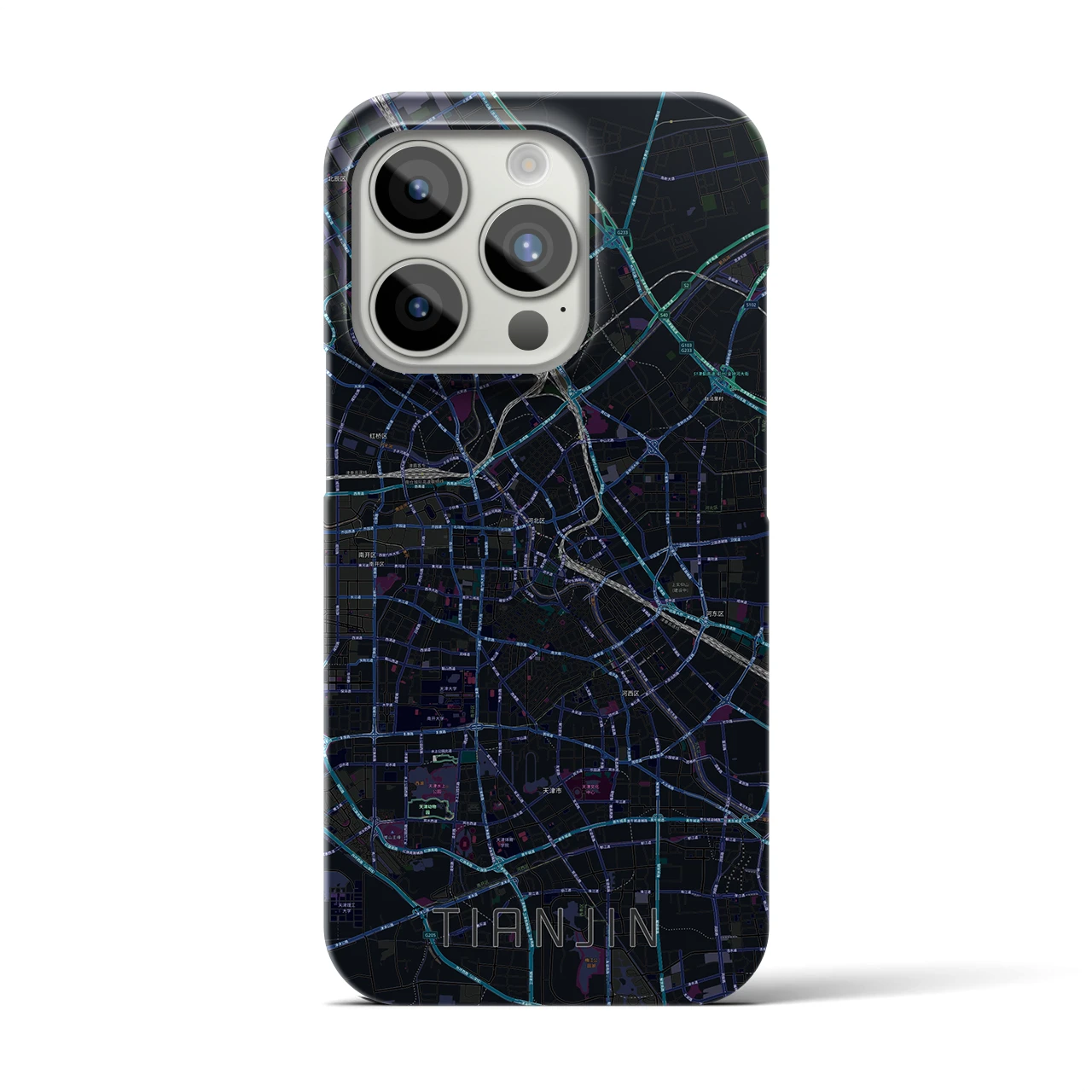【天津(中華人民共和国)】地図柄iPhoneケース(バックカバータイプ)