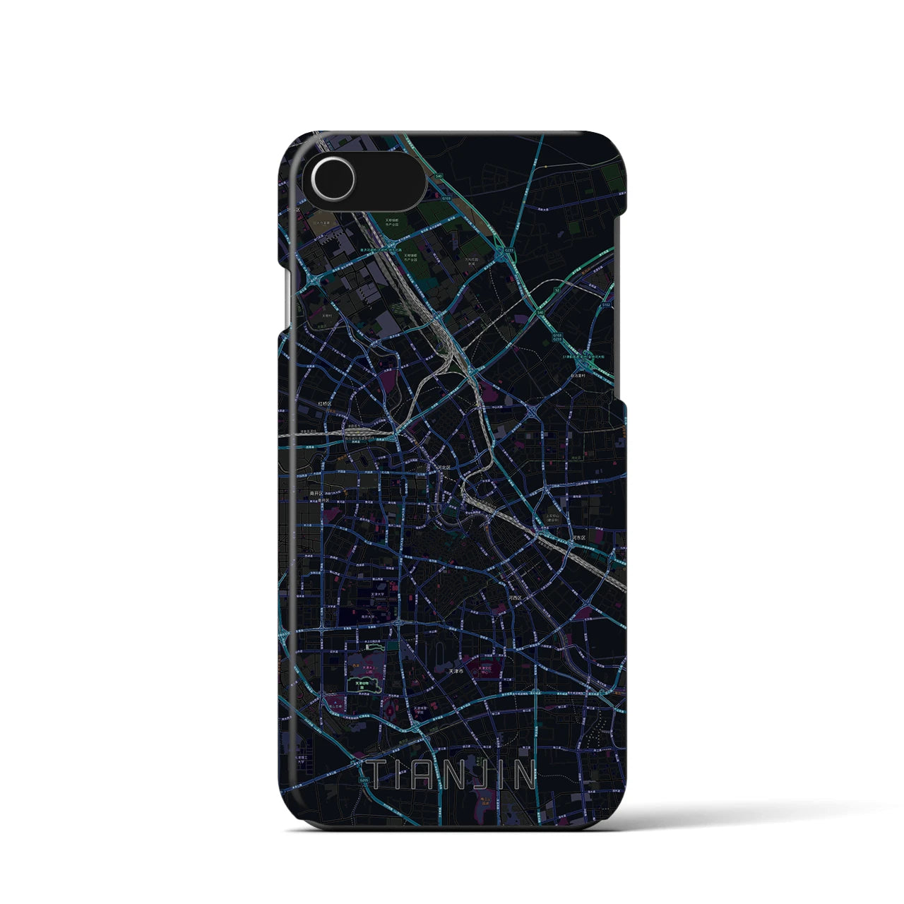 【天津(中華人民共和国)】地図柄iPhoneケース(バックカバータイプ)