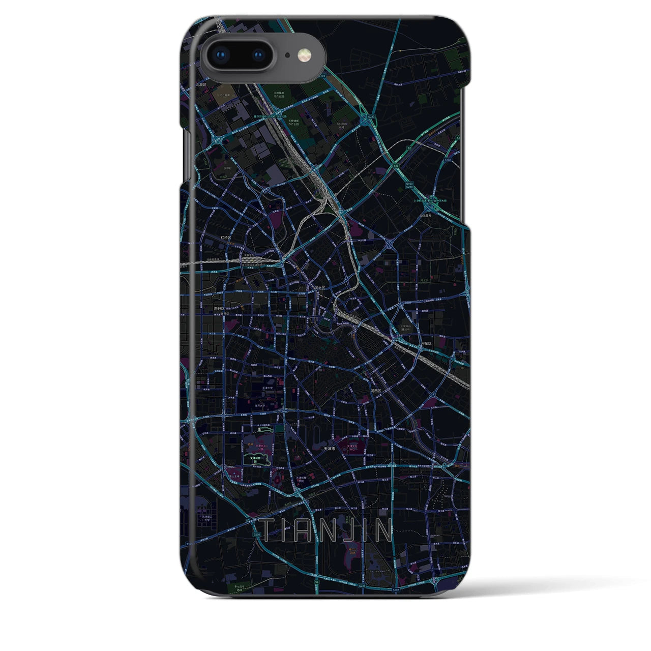 【天津(中華人民共和国)】地図柄iPhoneケース(バックカバータイプ)