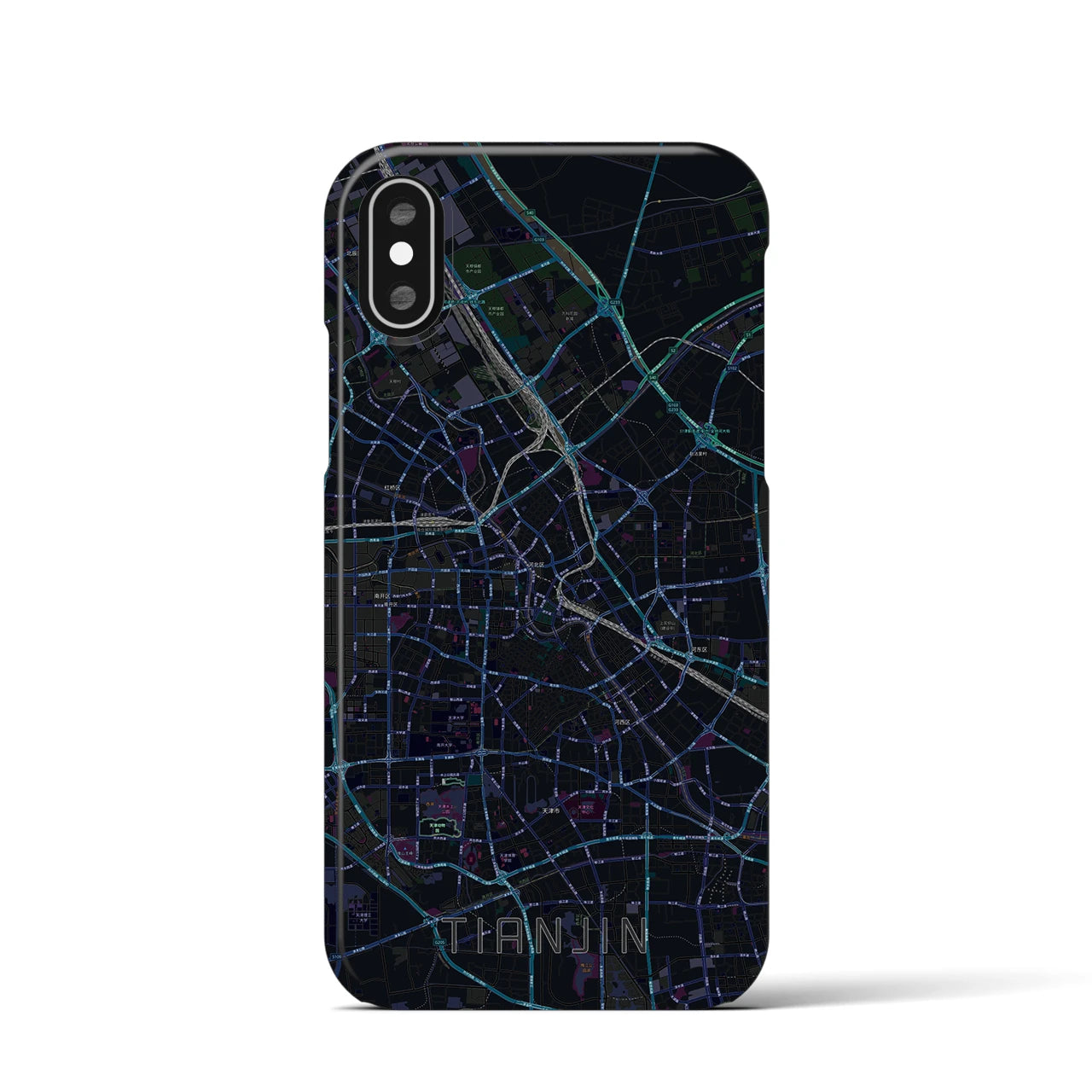 【天津(中華人民共和国)】地図柄iPhoneケース(バックカバータイプ)