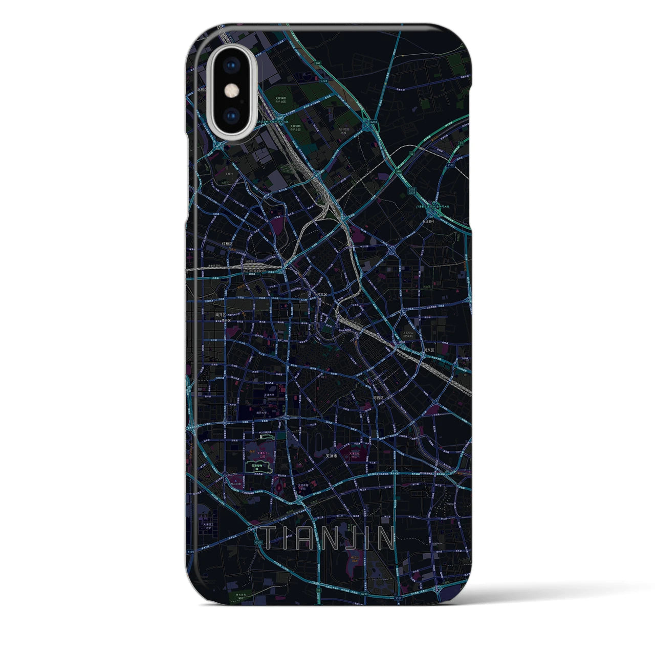 【天津(中華人民共和国)】地図柄iPhoneケース(バックカバータイプ)