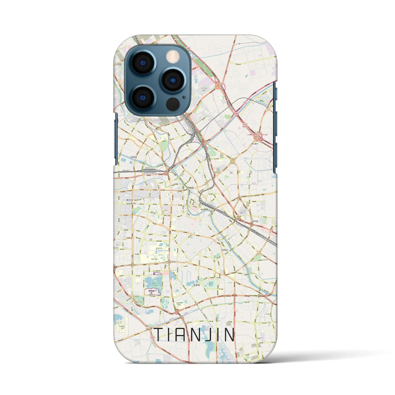 【天津(中華人民共和国)】地図柄iPhoneケース(バックカバータイプ)