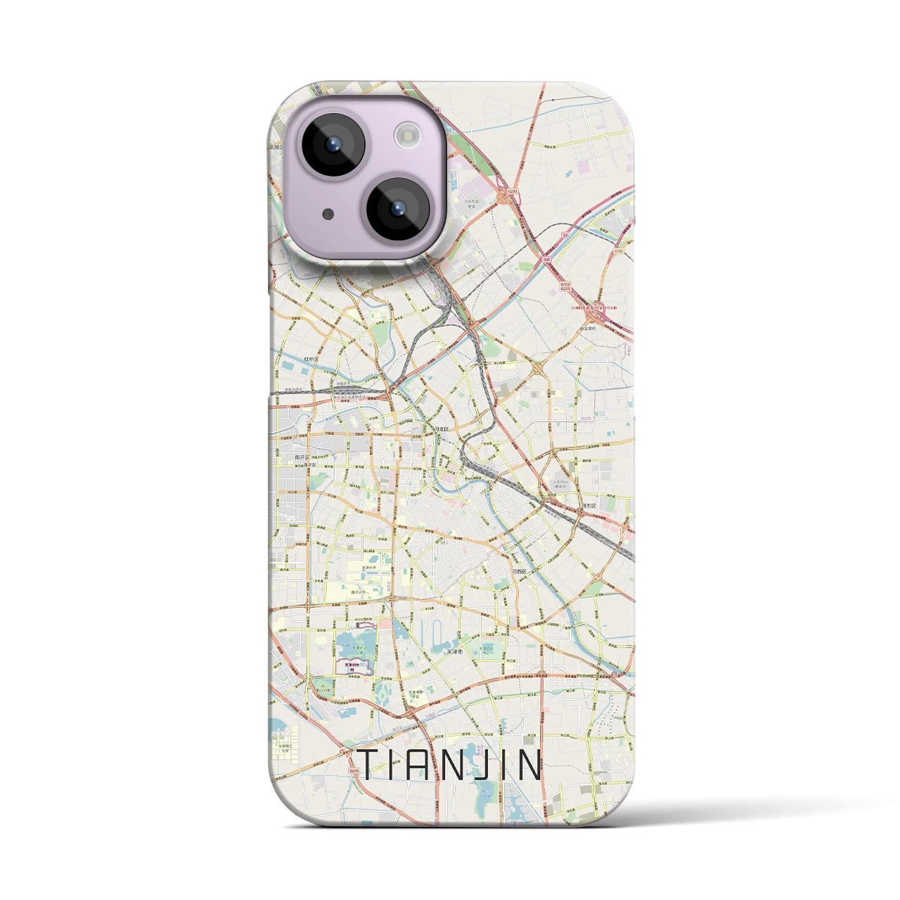 【天津(中華人民共和国)】地図柄iPhoneケース(バックカバータイプ)