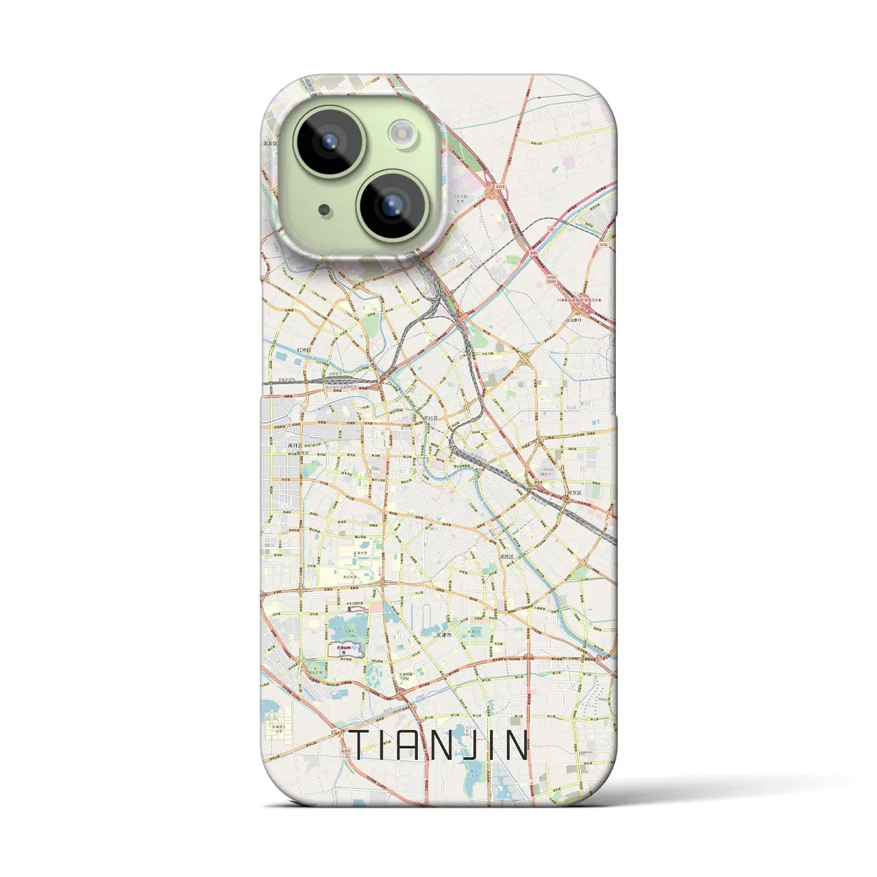 【天津(中華人民共和国)】地図柄iPhoneケース(バックカバータイプ)