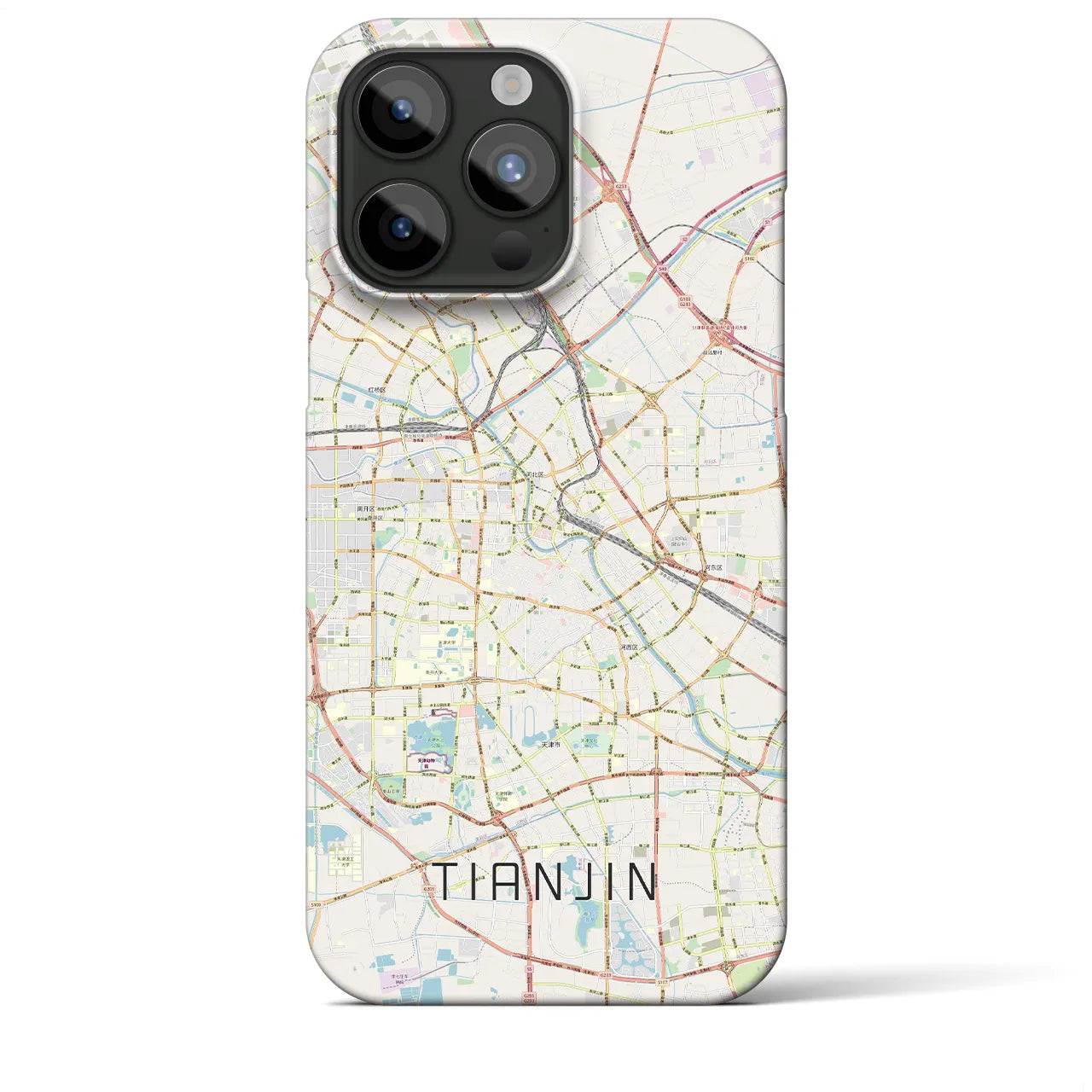 【天津(中華人民共和国)】地図柄iPhoneケース(バックカバータイプ)