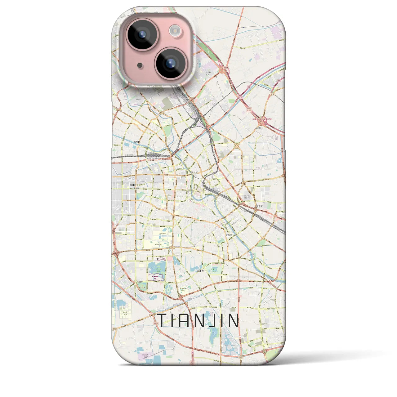 【天津(中華人民共和国)】地図柄iPhoneケース(バックカバータイプ)