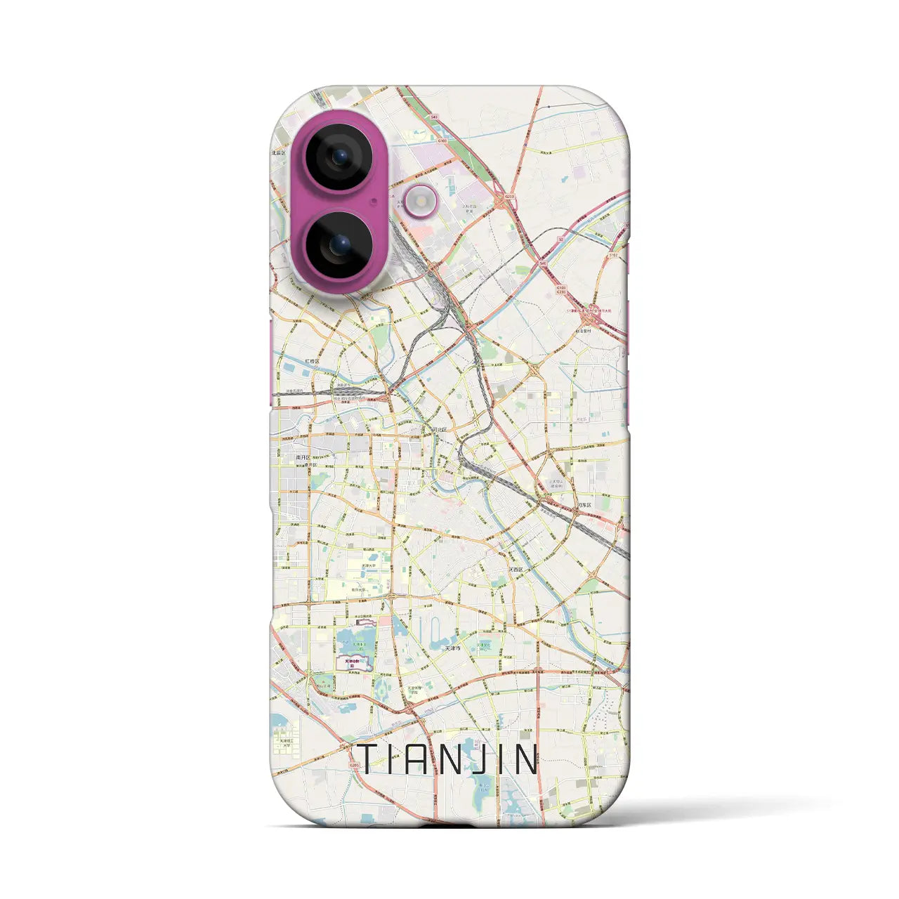【天津(中華人民共和国)】地図柄iPhoneケース(バックカバータイプ)
