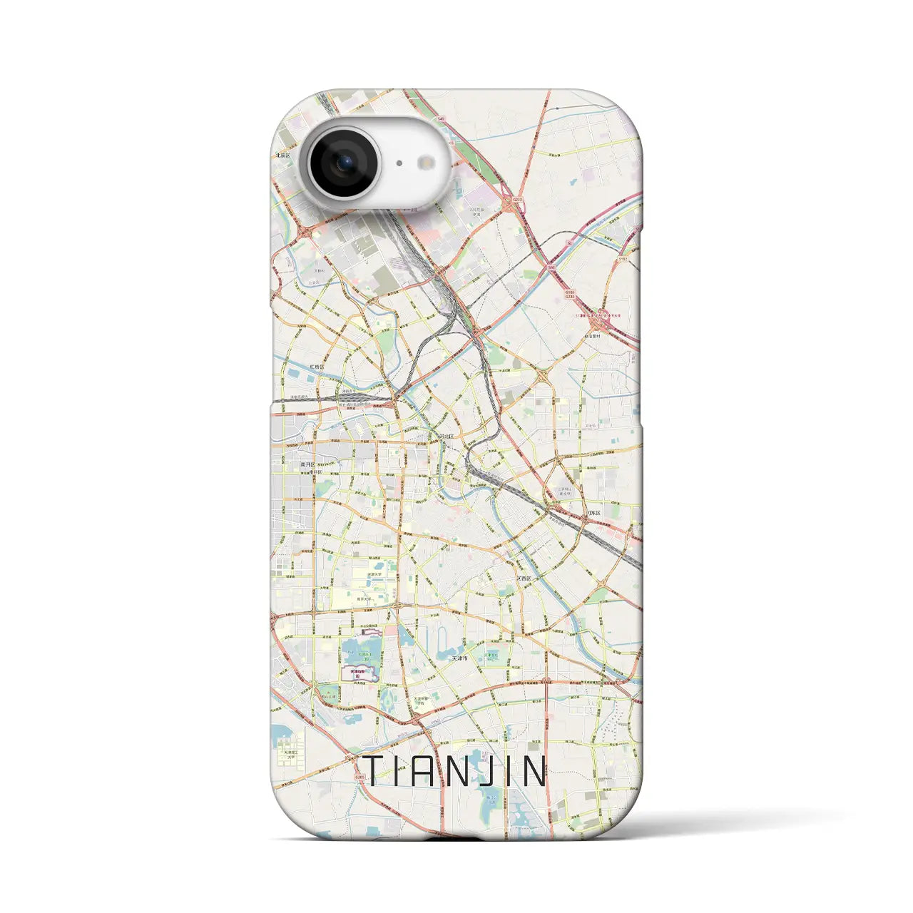 【天津(中華人民共和国)】地図柄iPhoneケース(バックカバータイプ)