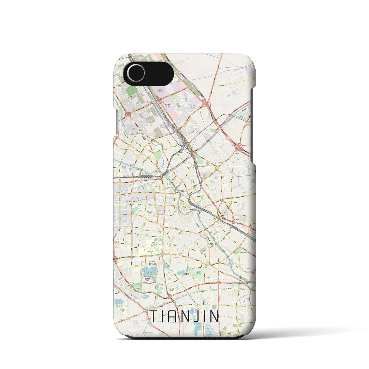 【天津(中華人民共和国)】地図柄iPhoneケース(バックカバータイプ)
