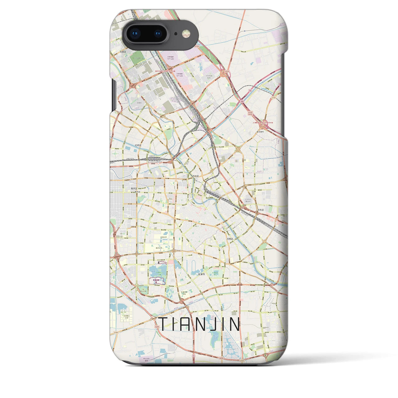 【天津(中華人民共和国)】地図柄iPhoneケース(バックカバータイプ)
