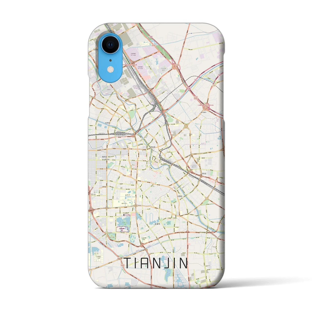 【天津(中華人民共和国)】地図柄iPhoneケース(バックカバータイプ)