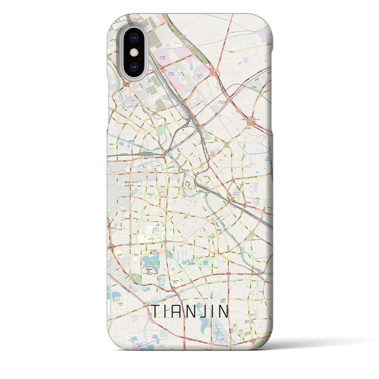【天津(中華人民共和国)】地図柄iPhoneケース(バックカバータイプ)