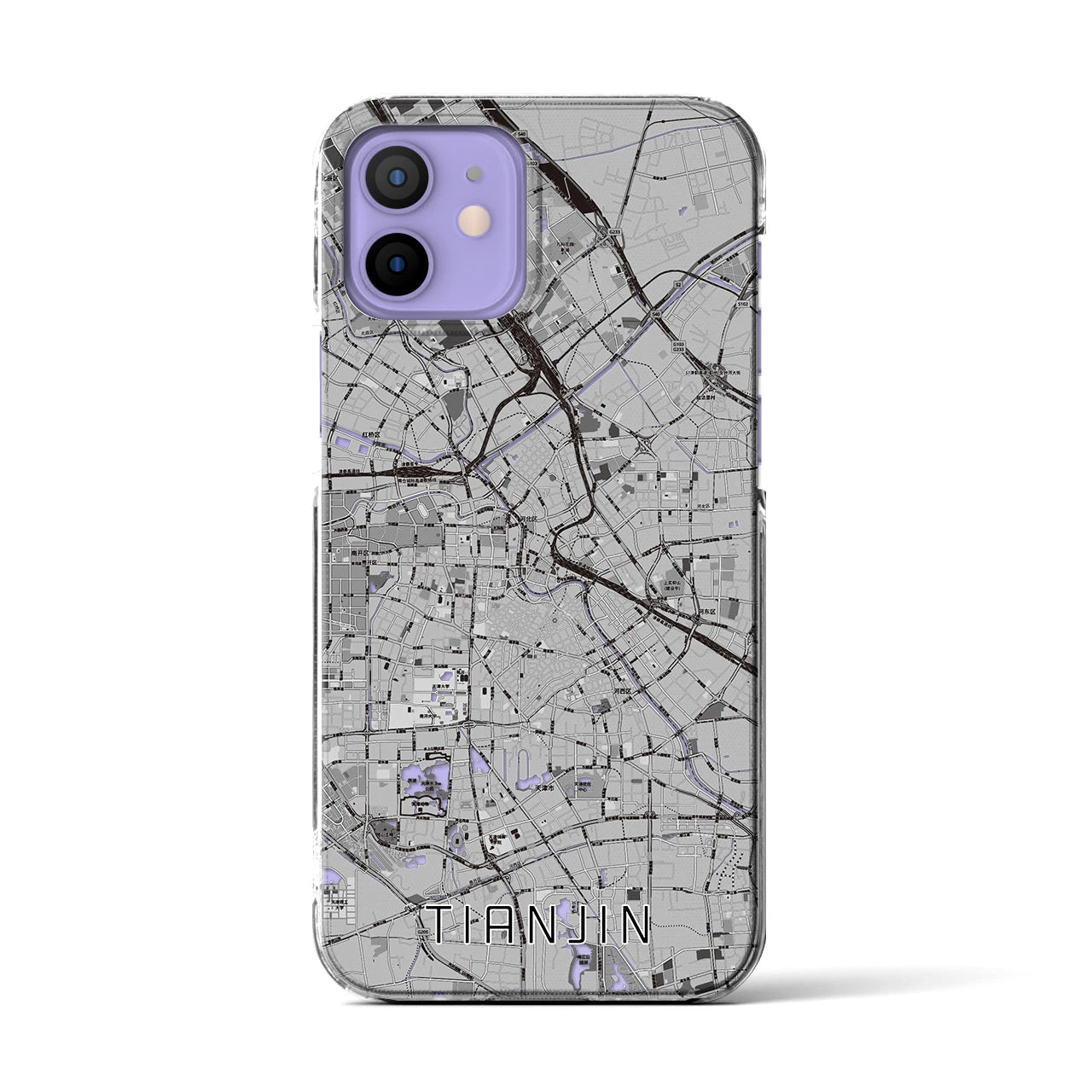 【天津(中華人民共和国)】地図柄iPhoneケース(クリアタイプ)