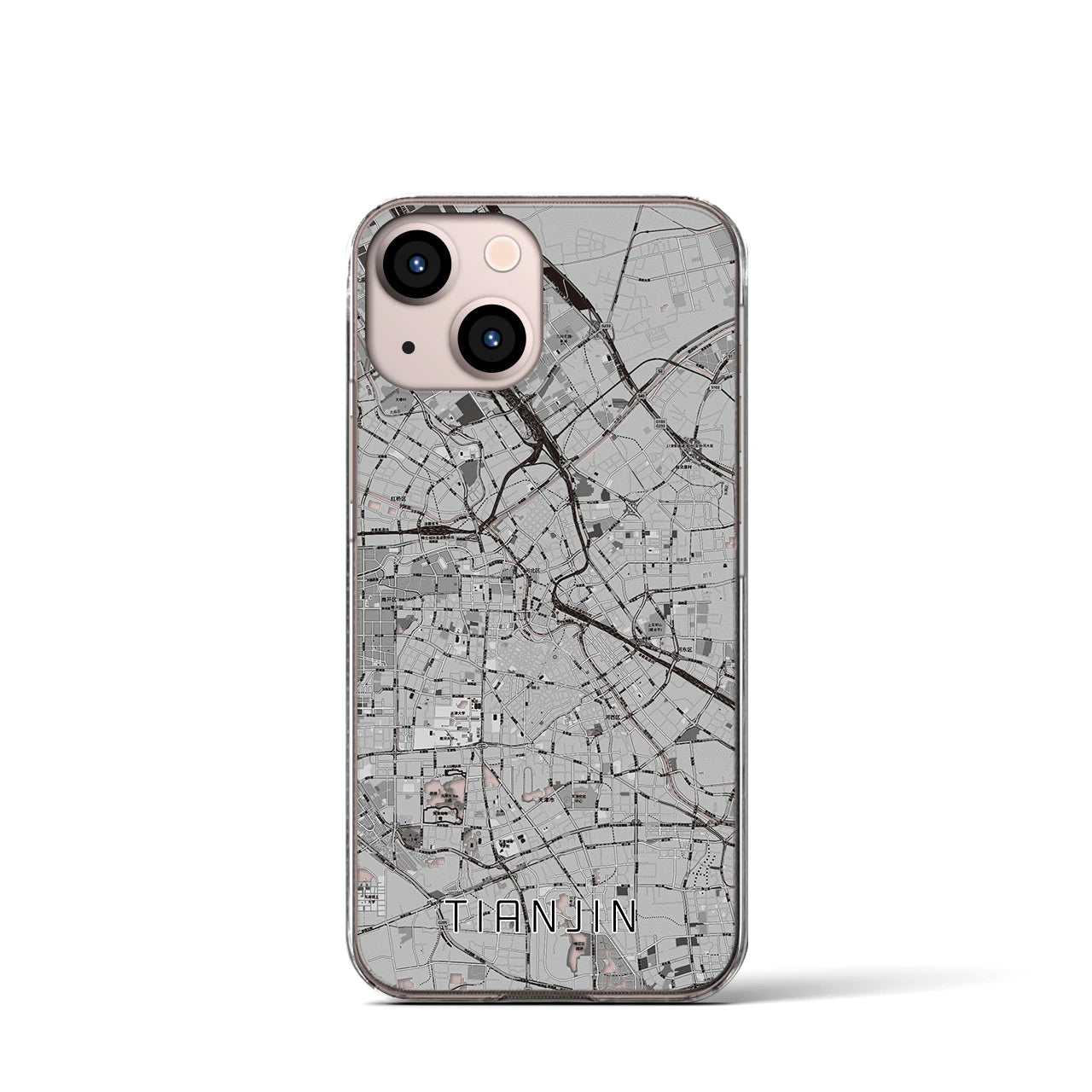 【天津(中華人民共和国)】地図柄iPhoneケース(クリアタイプ)