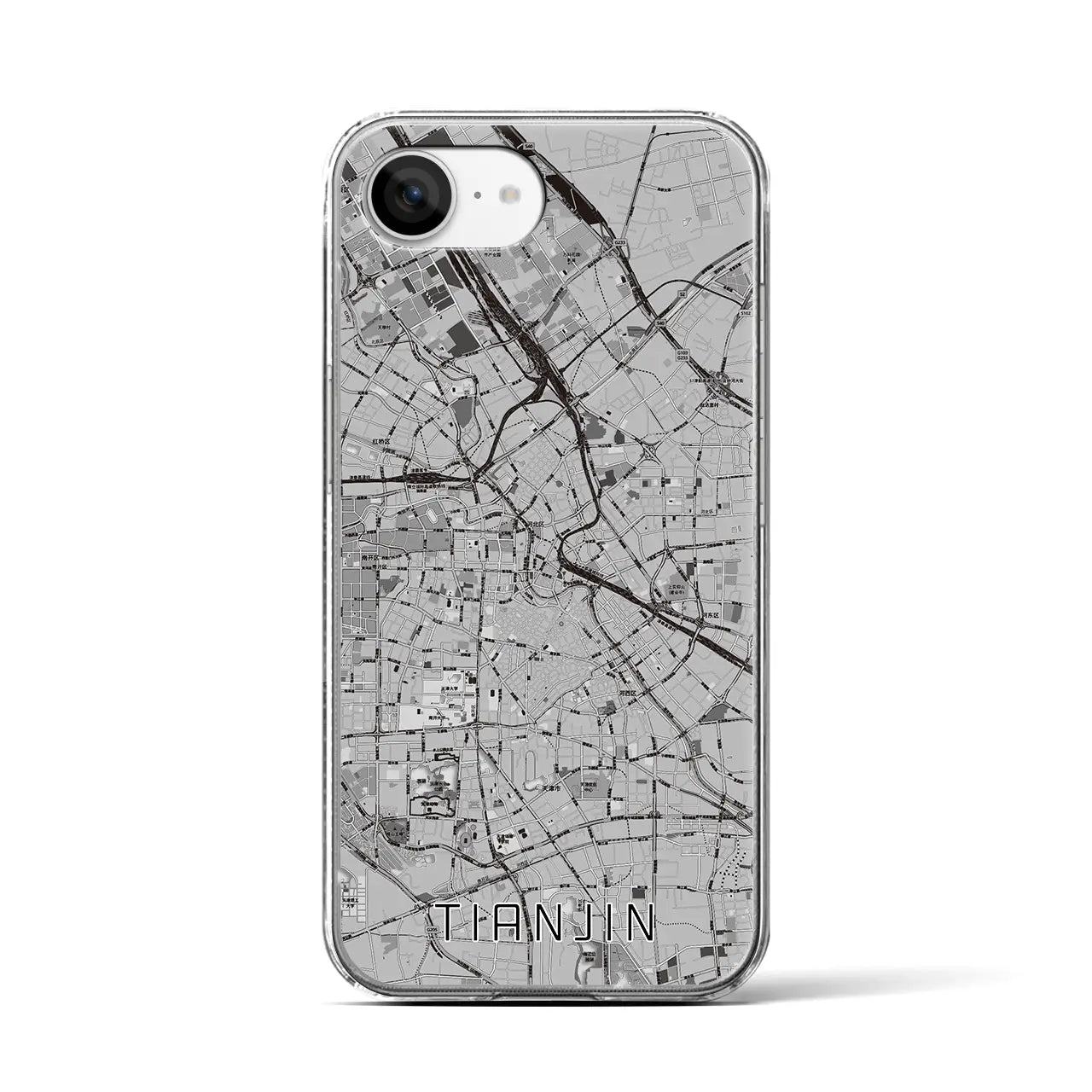 【天津(中華人民共和国)】地図柄iPhoneケース(クリアタイプ)